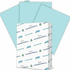 Hammermill Colors Color Multi-Use Printer & Copy Paper, 1 Ream, Blue, Letter (8.5" x 11"), 500 Sheets Per Ream, 24 Lb