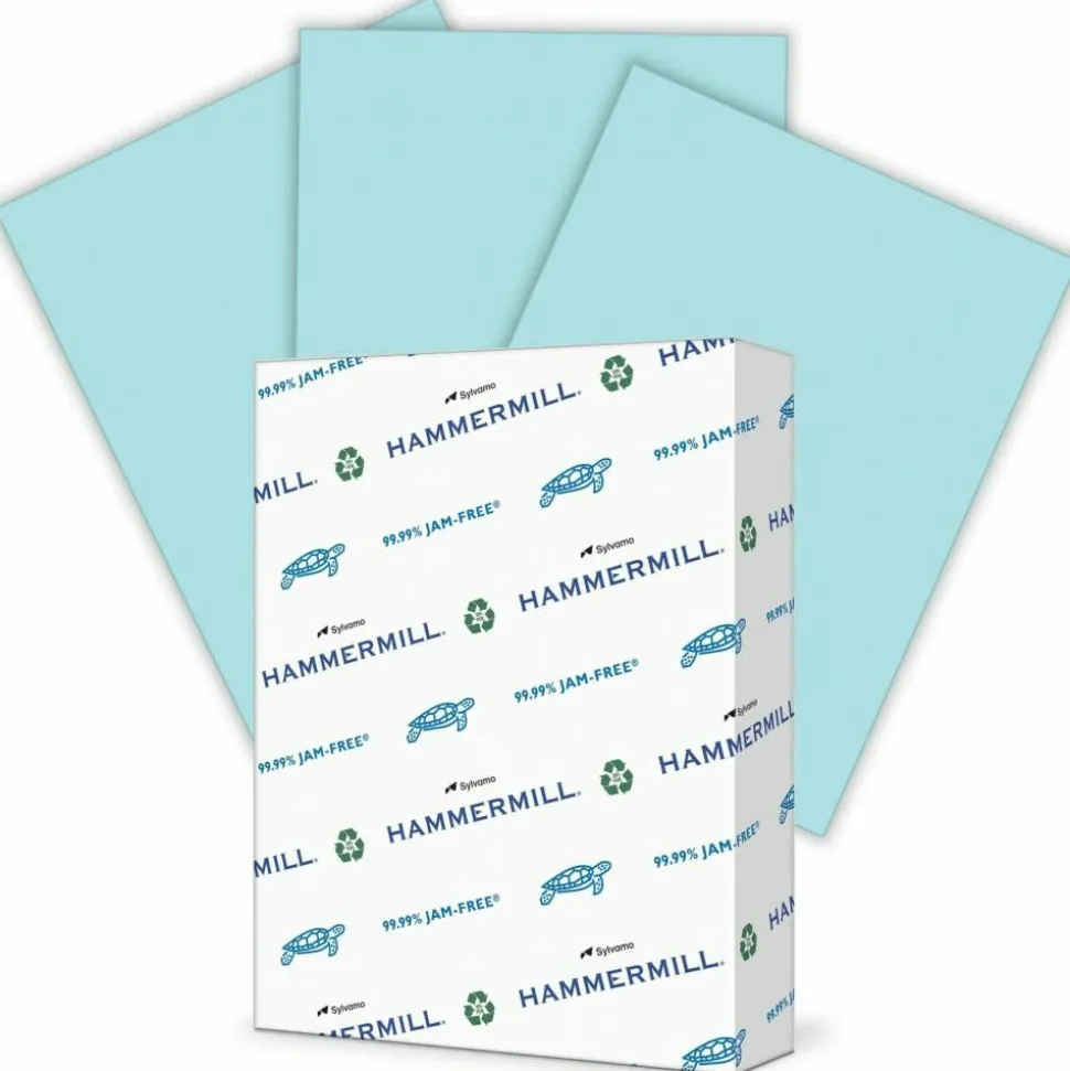 Hammermill Colors Color Multi-Use Printer & Copy Paper, 1 Ream, Blue, Letter (8.5" x 11"), 500 Sheets Per Ream, 24 Lb