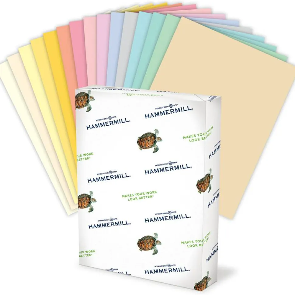 Hammermill Colors Color Multi-Use Printer & Copy Paper, 1 Ream, Blue, Letter (8.5" x 11"), 500 Sheets Per Ream, 24 Lb
