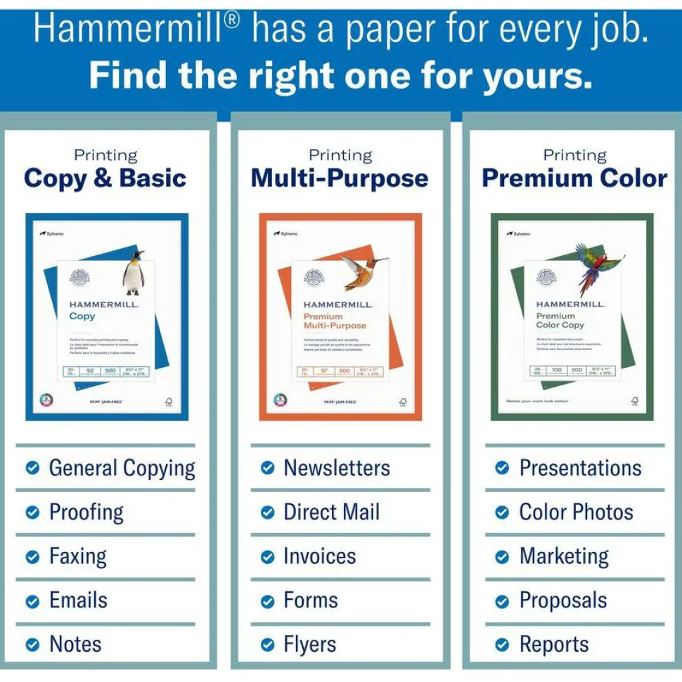 Hammermill Colors Color Multi-Use Printer & Copy Paper, 1 Ream, Pink, Letter (8.5" x 11"), 500 Sheets Per Ream, 24 Lb, 100 Brightness, 30% Recycled