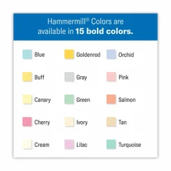 Hammermill Colors Print Paper, 20 lb Bond Weight, 8.5 x 11, Canary, 500 Sheets/Ream, 10 Reams/Carton