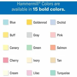 Hammermill Colors Print Paper, 20 lb Bond Weight, 8.5 x 11, Blue, 500 Sheets/Ream, 10 Reams/Carton