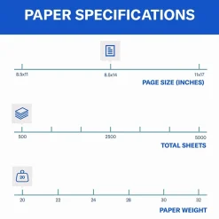 Hammermill Colors Print Paper, 20 lb Bond Weight, 8.5 x 14, Canary, 500/Ream
