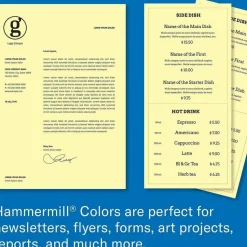 Hammermill Colors Recycled Copy Paper - Canary