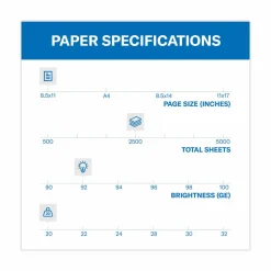 Hammermill Copy Plus Print Paper, 92 Bright, 20 lb Bond Weight, 8.5 x 11, White, 500 Sheets/Ream, 5 Reams/Carton