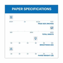 Hammermill Fore Multi-Use Print & Copy Paper, Letter Size (8 1/2" x 11"), 20 Lb, White, 500 Sheets Per Ream, Case Of 10 Reams