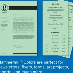 Hammermill Fore Super-Premium Color Copy Paper, 1 Ream, Green, Legal (8.5" x 14"), 500 Sheets Per Ream, 20 Lb,