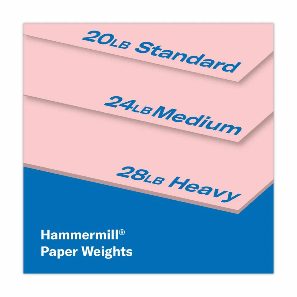 Hammermill Fore Super-Premium Color Copy Paper, 1 Ream, Pink, Letter (8.5" x 11"), 500 Sheets Per Ream, 20 Lb, 30% Recycled
