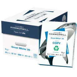 Hammermill Great White Copy Paper, White, Letter (8.5