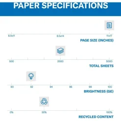 Hammermill Great White Inkjet Or Laser Paper, 1 Ream, White, Ledger Size (11