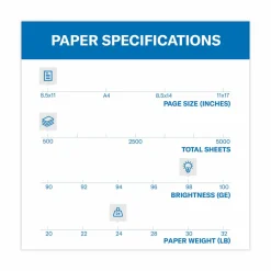 Hammermill 3-Hole Punched Multi-Use Print & Copy Paper, Letter Size (8 1/2" x 11"), 92 (U.S.) Brightness, 24 Lb, White, Ream Of 500 Sheets