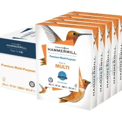 Hammermill Premium Multi-Use Printer & Copy Paper, White, Letter (8.5" x 11"), 2500 Sheets Per Case, 24 Lb, 97 Brightness