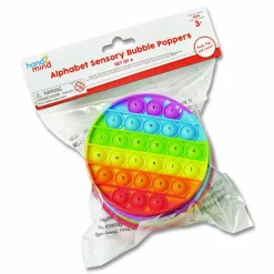 hand2mind Alphabet Sensory Bubble Poppers, Pre-K to K, 6 Pieces
