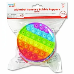 hand2mind Alphabet Sensory Bubble Poppers, Pre-K to K, 6 Pieces