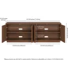 Hanson Rectangular TV Stand for TV's up to 75" in Satin Walnut
