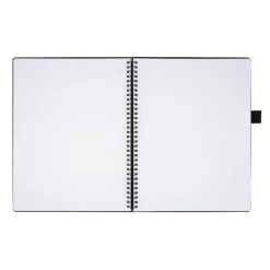 Hard Cover Premium Business Notebook, 8 1/2" x 11", 1 Subject, Narrow Ruled, 120 Pages (60 Sheets), Black