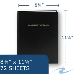 Hard Cover Lab Book, 4x4 Graph, 144 Pages, Case of 12