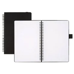 Hard Cover Premium Business Notebook, Junior, 5 1/2" x 8 1/2", 1 Subject, Narrow Ruled, 120 Pages (60 Sheets), Black