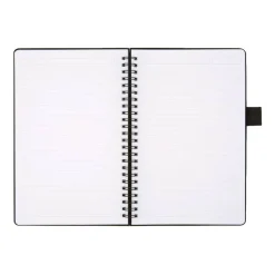 Hard Cover Premium Business Notebook, Junior, 5 1/2" x 8 1/2", 1 Subject, Narrow Ruled, 120 Pages (60 Sheets), Black
