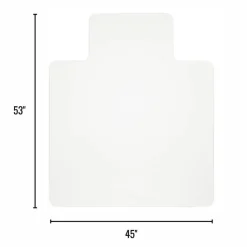 Hard Floor Chair Mat, Wide Lip, 45