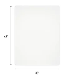 Hard Floor Chair Mat, 36" x 48", Clear