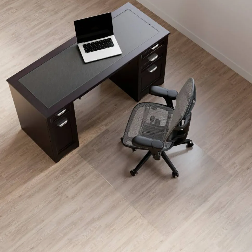 Hard Floor Chair Mat, 36" x 48", Clear