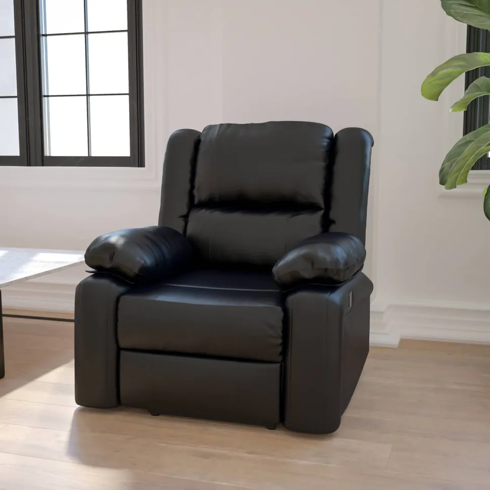 Harmony Series Black LeatherSoft Recliner