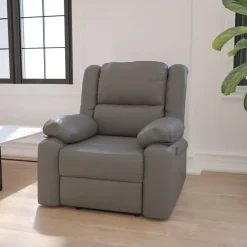 Harmony Series Gray LeatherSoft Recliner