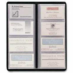 Hazel Westport Card File, 10 3/8" x 4 1/4", Black