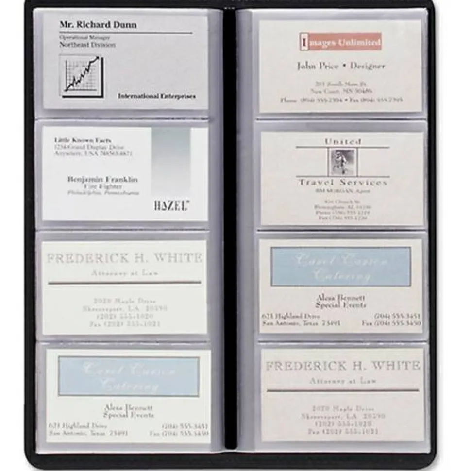 Hazel Westport Card File, 10 3/8" x 4 1/4", Black