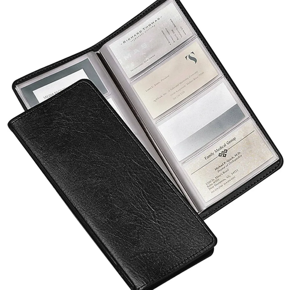 Hazel Westport Card File, 10 3/8" x 4 1/4", Black