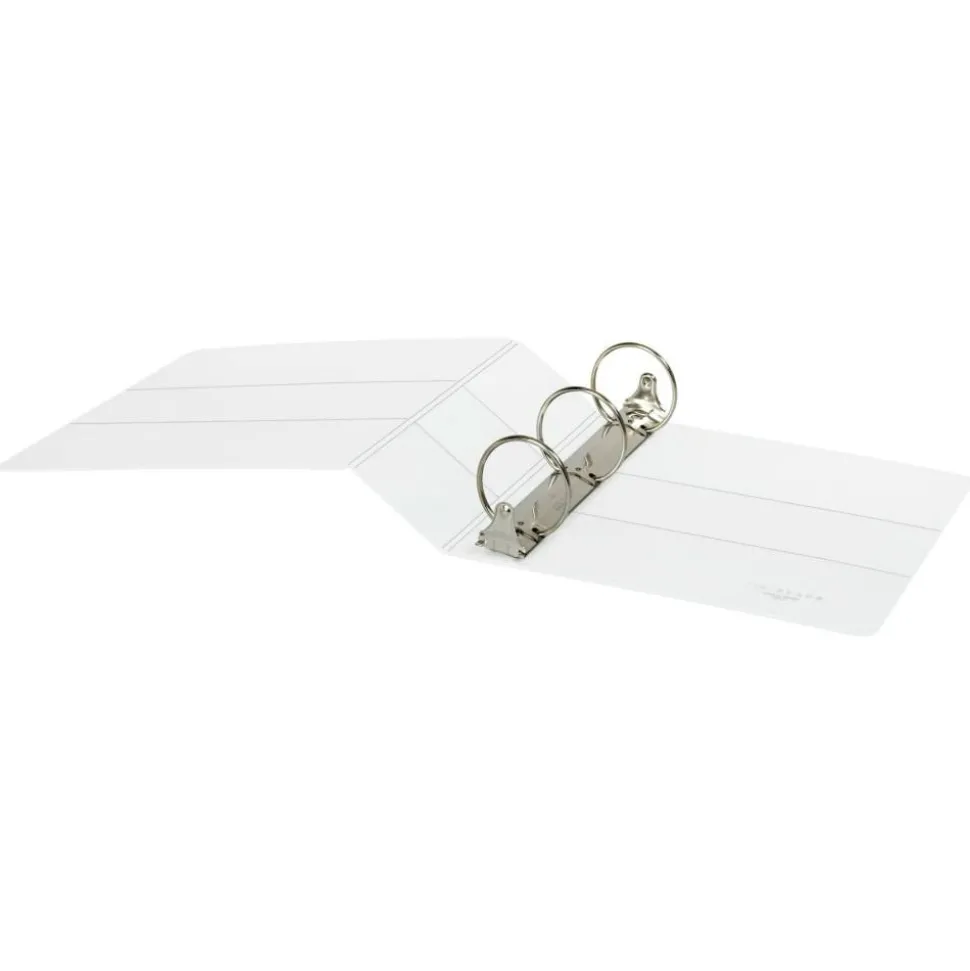 Heavy-Duty Nonstick View 3-Ring Binder, 3" Round Rings, White
