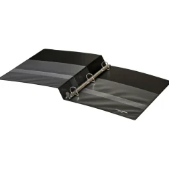 Heavy-Duty View 3-Ring Binder, 1" D-Rings, 49% Recycled, Black