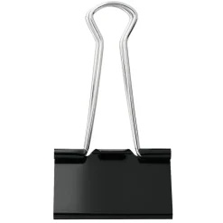 Heavy-Duty Binder Clips, Large, 2" Wide, 1" Capacity, Black, Box Of 48