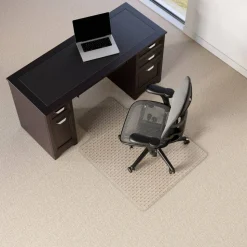 Heavy Duty Chair Mat for Carpet with Lip, Ramped Edge, 36" x 48", Clear