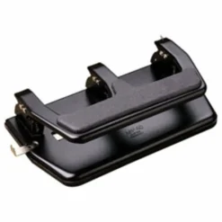 Heavy-Duty 3-Hole Paper Punch, Black