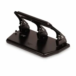 Heavy-Duty 3-Hole Paper Punch, Black