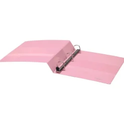 Heavy-Duty View 3-Ring Binder, 1 1/2" D-Rings, Pink