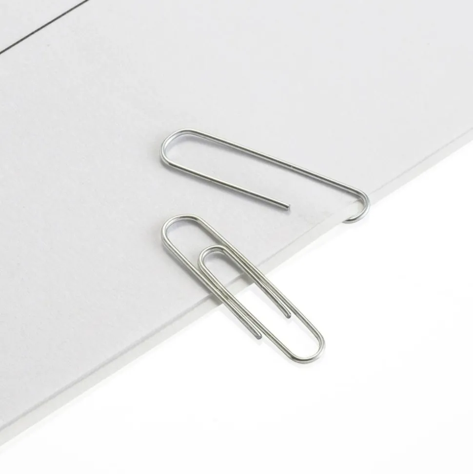 Heavy Gauge Paper Clips, No. 1, Small, Silver, Pack Of 5 Boxes, 100 Clips Per Box, 500 Total