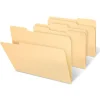 Heavyweight Manila File Folders, 1/3 Cut, Letter Size (8-1/2" x 11"), Manila, Box Of 50 Folders