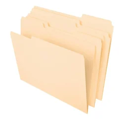 Heavyweight Manila File Folders, 1/3 Cut, Letter Size (8-1/2