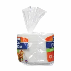 Hefty Soak Proof Tableware, Plate, Foam, 8.88" dia, White, 100/Pack, 6 Packs/Carton