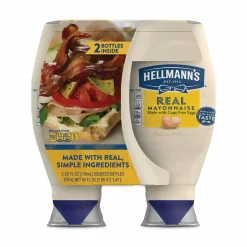 Hellmann's Real Mayonnaise, 25 oz Bottle, 2/Pack