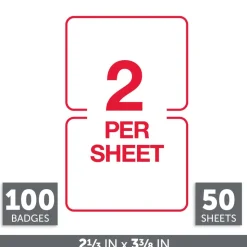 Hello Name Badge Labels, 2 11/32