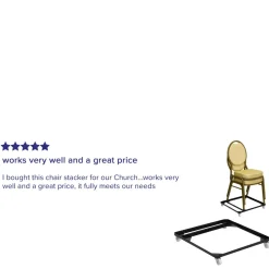 HERCULES Series Steel Stack Chair and Church Chair Dolly