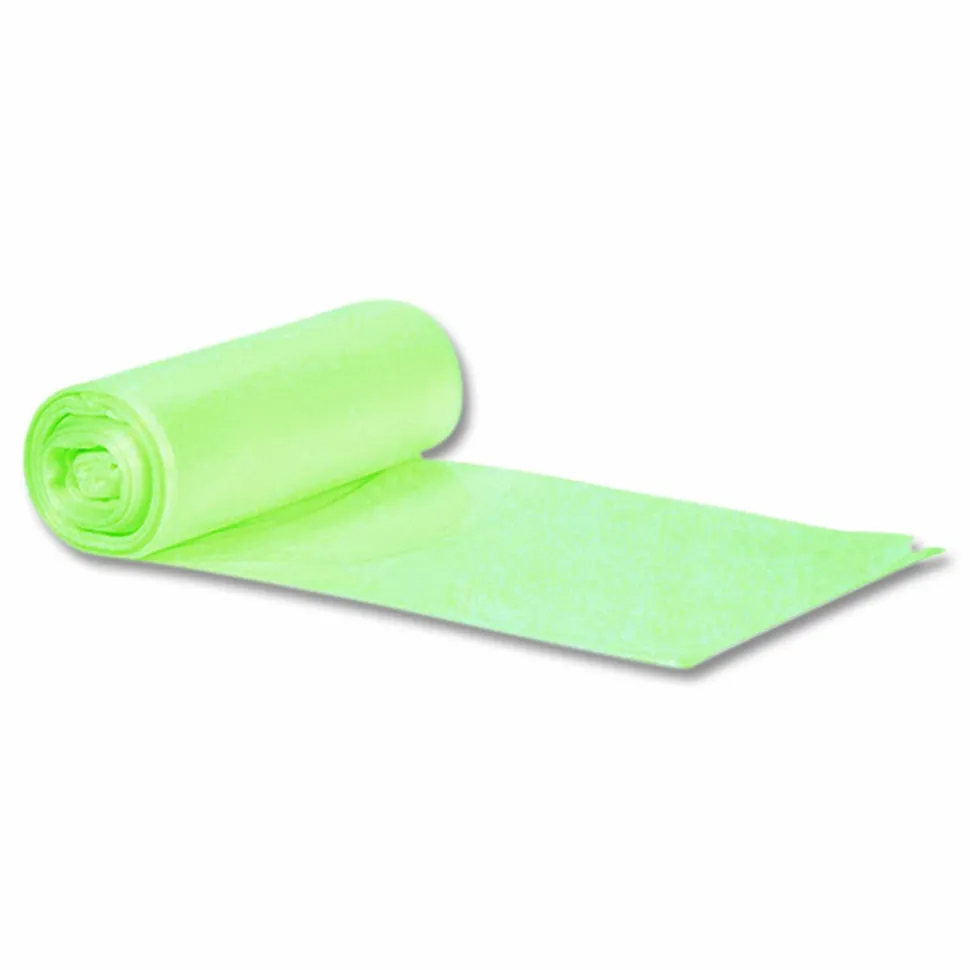 Heritage Biotuf Can Liners, 60 gal, 0.9 mil, 38" x 58", Green, 20 Bags/Roll, 5 Rolls/Carton