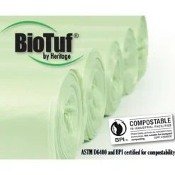 Heritage Biotuf Can Liners, 32 gal, 1 mil, 34