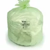 Heritage Biotuf Can Liners, 45 gal, 0.9 mil, 40" x 46", Green, 25 Bags/Roll, 5 Rolls/Carton