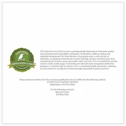 Heritage Eco Blend Max Can Liners, 60 gal, 0.8 mil, 38" x 58", Clear, 20 Bags/Roll, 5 Rolls/Carton