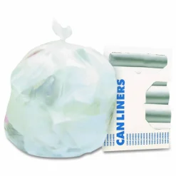 Heritage High-Density Waste Can Liners, 30 gal, 8 mic, 30" x 37", Natural, 25 Bags/Roll, 20 Rolls/Carton